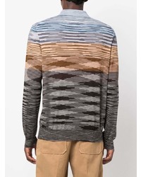 mehrfarbiger horizontal gestreifter Polo Pullover von Missoni