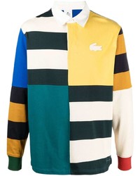 mehrfarbiger horizontal gestreifter Polo Pullover von Lacoste