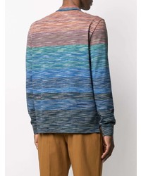 mehrfarbiger horizontal gestreifter Polo Pullover von Missoni