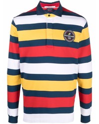 mehrfarbiger horizontal gestreifter Polo Pullover von Paul & Shark