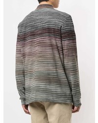 mehrfarbiger horizontal gestreifter Polo Pullover von Missoni