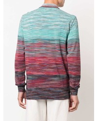 mehrfarbiger horizontal gestreifter Polo Pullover von Missoni