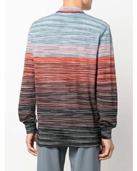 mehrfarbiger horizontal gestreifter Polo Pullover von Missoni