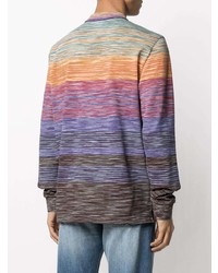 mehrfarbiger horizontal gestreifter Polo Pullover von Missoni