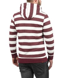 mehrfarbiger horizontal gestreifter Pullover mit einem Kapuze von BLEND