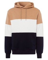 mehrfarbiger horizontal gestreifter Pullover mit einem Kapuze von Cross Jeans