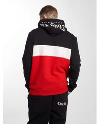 mehrfarbiger horizontal gestreifter Pullover mit einem Kapuze von Thug Life