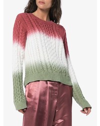 mehrfarbiger horizontal gestreifter Pullover mit einem Rundhalsausschnitt von Sies Marjan