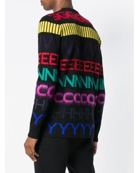 mehrfarbiger horizontal gestreifter Pullover mit einem Rundhalsausschnitt von Givenchy