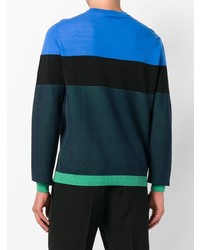 mehrfarbiger horizontal gestreifter Pullover mit einem Rundhalsausschnitt von Kenzo