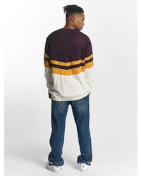 mehrfarbiger horizontal gestreifter Pullover mit einem Rundhalsausschnitt von Ecko Unltd.