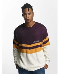 mehrfarbiger horizontal gestreifter Pullover mit einem Rundhalsausschnitt von Ecko Unltd.