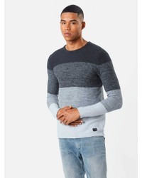 mehrfarbiger horizontal gestreifter Pullover mit einem Rundhalsausschnitt von Key Largo