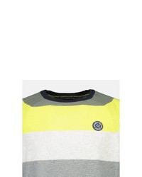 mehrfarbiger horizontal gestreifter Pullover mit einem Rundhalsausschnitt von LERROS