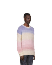mehrfarbiger horizontal gestreifter Pullover mit einem Rundhalsausschnitt von Isabel Marant
