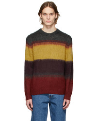 mehrfarbiger horizontal gestreifter Pullover mit einem Rundhalsausschnitt von Ps By Paul Smith