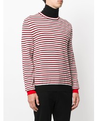 mehrfarbiger horizontal gestreifter Pullover mit einem Rundhalsausschnitt von Gucci