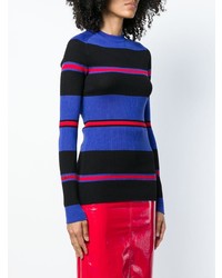 mehrfarbiger horizontal gestreifter Pullover mit einem Rundhalsausschnitt von Fiorucci