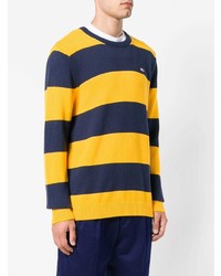 mehrfarbiger horizontal gestreifter Pullover mit einem Rundhalsausschnitt von Tommy Jeans