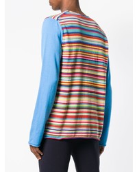mehrfarbiger horizontal gestreifter Pullover mit einem Rundhalsausschnitt von Comme Des Garçons Shirt Boys
