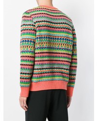 mehrfarbiger horizontal gestreifter Pullover mit einem Rundhalsausschnitt von Stella McCartney