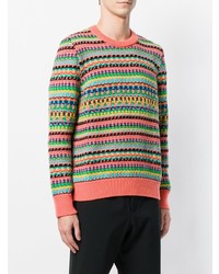 mehrfarbiger horizontal gestreifter Pullover mit einem Rundhalsausschnitt von Stella McCartney