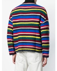 mehrfarbiger horizontal gestreifter Pullover mit einem Rundhalsausschnitt von Kenzo