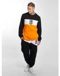 mehrfarbiger horizontal gestreifter Pullover mit einem Rundhalsausschnitt von Thug Life