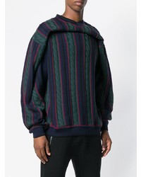 mehrfarbiger horizontal gestreifter Pullover mit einem Rundhalsausschnitt von Y/Project