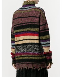 mehrfarbiger horizontal gestreifter Rollkragenpullover von Etro