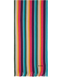 mehrfarbiger horizontal gestreifter Schal von Paul Smith