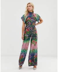 mehrfarbiger Jumpsuit mit Blumenmuster von ASOS DESIGN