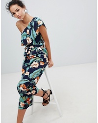 mehrfarbiger Jumpsuit mit Blumenmuster von QED London