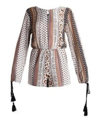mehrfarbiger kurzer Jumpsuit mit Paisley-Muster von Glamorous Petite