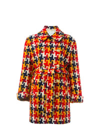 mehrfarbiger Mantel mit Hahnentritt-Muster von Moschino Vintage