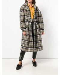 mehrfarbiger Mantel mit Karomuster von Miu Miu