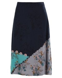 mehrfarbiger Midirock mit Blumenmuster von White Stuff