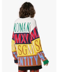 mehrfarbiger Oversize Pullover von MSGM