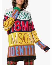 mehrfarbiger Oversize Pullover von MSGM