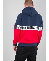 mehrfarbiger Pullover mit einem Kapuze von Alpha Industries