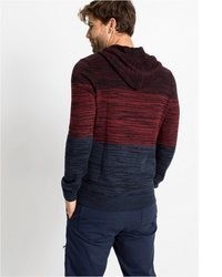 mehrfarbiger Pullover mit einem Kapuze von bonprix