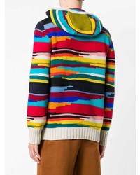 mehrfarbiger Pullover mit einem Kapuze von Missoni