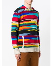 mehrfarbiger Pullover mit einem Kapuze von Missoni