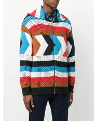 mehrfarbiger Pullover mit einem Kapuze von MSGM