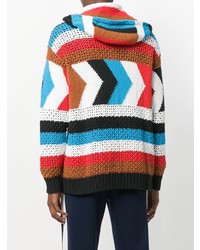 mehrfarbiger Pullover mit einem Kapuze von MSGM