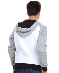 mehrfarbiger Pullover mit einem Kapuze von R-NEAL