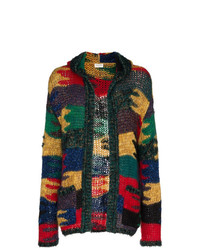 mehrfarbiger Pullover mit einem Kapuze von Saint Laurent