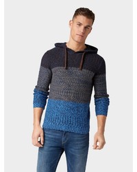 mehrfarbiger Pullover mit einem Kapuze von Tom Tailor