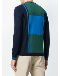 mehrfarbiger Pullover mit einem Reißverschluss am Kragen von Ps By Paul Smith