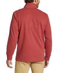 mehrfarbiger Pullover mit einem Reißverschluss am Kragen von Eddie Bauer